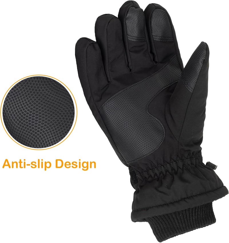 Eohak Men and Women Ski Gloves Winter Cold Weather Gloves Touchscreen Warm Waterproof Gloves for Cycling, Running, Driving, Skiing - Image 3